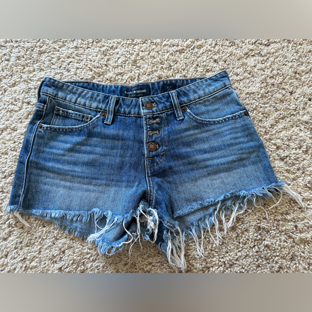 Lucky brand high rise cut off shorts